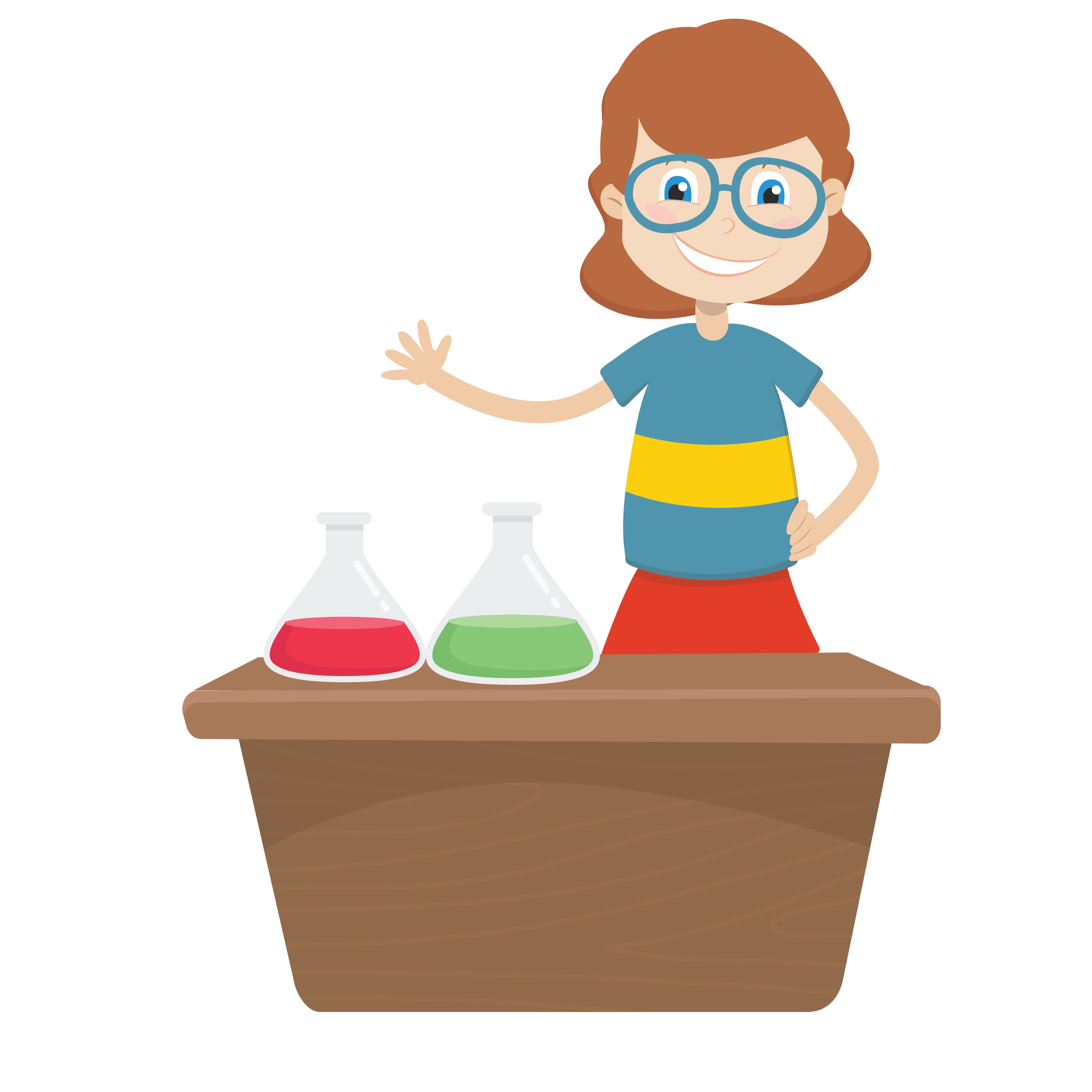 Cartoon of a science teacher